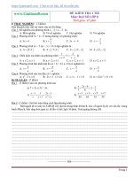 Đề kiểm tra 1 tiết môn Toán 8 trắc nghiệm tự luận có đáp án