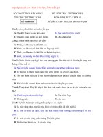 Đề kiểm tra 1 tiết môn Sinh lớp 11 tự luận, trắc nghiệm có đáp án