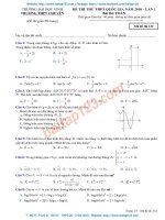 Đề thi thử THPT Quốc gia 2018 môn Toán - Trường Chuyên ĐH Vinh lần 1