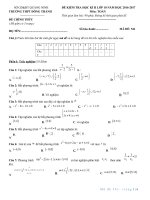 Đề kiểm tra có đáp án chi tiết học kì 2 môn toán lớp 10 năm học 2016-2017 trường THPT Đông thành mã đề 541 | Toán học, Lớp 10 - Ôn Luyện