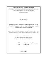 A survey on the impact of the marketization of english on parents’ attitudes to their young children learning english  