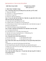 Đề kiểm tra 1 tiết môn Lịch Sử lớp 11 trắc nghiệm, tự luận có đáp án