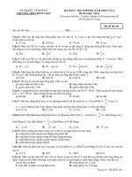 Đề khảo sát Vật lý 12 lần 2 trường THPT Đồng Đậu Vĩnh Phúc năm học 2019 2020
