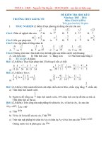Đề kiểm tra học kì 2 môn toán lớp 6 năm học 2017-2018 trường THCS giảng võ | Toán học, Lớp 6 - Ôn Luyện