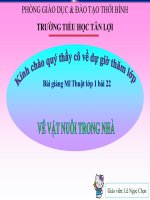 Bài giảng powerpoint mĩ thuật lớp 1 bài 22 Vẽ vật nuôi trong nhà » Tài liệu miễn phí cho Giáo viên, học sinh.