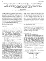 Ứng dụng thuật toán phân cụm dữ liệu để khai thác kết quả thi nhằm chuẩn hóa chất lượng đề thi trắc nghiệm