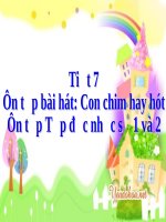 Bài giảng Âm nhạc 5 tiết 7 Ôn tập bài hát Con chim hay hót | Âm nhạc, Lớp 5 - Ôn Luyện