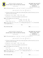 Đề kiểm tra 45 phút đại số 7- chương 4: Biểu thức đại số bản đẹp – Xuctu.com