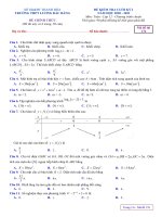 Đề thi học kì 1 môn Toán 12 năm 2020-2021 có đáp án - Trường THPT Lương Đắc Bằng