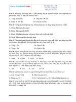 Đề kiểm tra 1 tiết môn Vật Lý 9 trắc nghiệm, tự luận, có đáp án