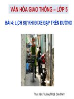 Ppt văn hóa giao thông lớp 5 bài 4 » Tài liệu miễn phí cho Giáo viên, học sinh.