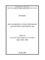 Kiến tạo đời sống văn hóa trên địa bàn quận Hà Đông, thành phố Hà Nội