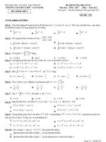 Đề thi có đáp án chi tiết môn toán lớp 10 trường THPT Việt úc năm học 2016 - 2017 mã 222 | Toán học, Lớp 10 - Ôn Luyện
