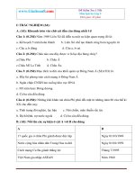 Đề kiểm tra 1 tiết môn Lịch Sử 9 trắc nghiệm, tự luận có đáp án