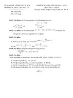 Đề thi có đáp án chi tiết môn toán lớp 10 trường THPT Việt úc năm học 2016 - 2017 | Toán học, Lớp 10 - Ôn Luyện