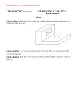 Đề kiểm tra 1 tiết môn Công nghệ lớp 11 tự luận, trắc nghiệm kèm đáp án