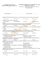 Đề thi thử THPT Quốc gia 2018 môn Lý- Trường chuyên Hạ Long, lần 1