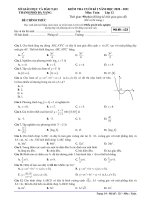 Đề thi học kì 1 môn Toán 12 năm 2020-2021 có đáp án - Sở GD&ĐT thành phố Đà Nẵng