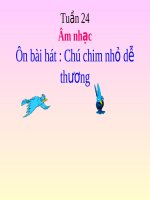 Bài giảng Âm nhạc 2 bài 24 Ôn tập hát Chú chim nhỏ dễ thương | Âm nhạc, Lớp 2 - Ôn Luyện