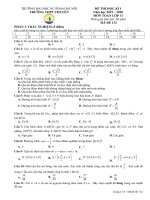 Đề thi học kì 1 Toán 11 trường THPT chuyên ĐHSP Hà Nội năm 2019 2020