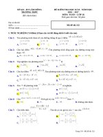 Đề kiểm tra có đáp án học kì 2 môn toán lớp 10 năm học 2016-2017 sở GD&ĐT Lâm Đồng mã đề 132 | Toán học, Lớp 10 - Ôn Luyện