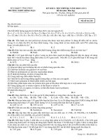 Đề khảo sát Hóa Học 12 lần 2 trường THPT Đồng Đậu Vĩnh Phúc năm học 2019 2020