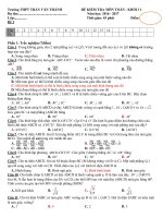 Toán 11 de Kiểm tra 1 tiet hình học 11chương 3