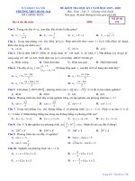 Đề thi học kỳ 1 Toán 11 năm 2019 – 2020 trường THPT Quốc Oai – Hà Nội | Toán học, Lớp 11 - Ôn Luyện