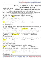 Giải chi tiết đề thi tham khảo THPT Quốc gia môn Hóa 2019