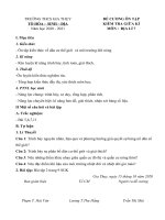 ĐỀ CƯƠNG  ÔN TẬP KIỂM TRA GIỮA KÌ MÔN :  ĐỊA LÍ