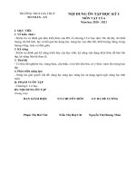 ĐỀ CƯƠNG ÔN TẬP HỌC KỲ I MÔN: VẬT LÍ