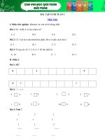 PHIẾU BÀI TẬP  CUỐI TUẦN TOÁN + TIẾNG VIỆT LỚP 1 - Tiểu học