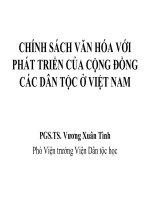 BG Chính sách văn hóa với phát triển của cộng đồng các dân tộc VN