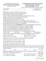 Đề kiểm tra kiến thức môn Vật lý lần 2 năm 2020 trường ĐHQG Hà Nội - THI247.com