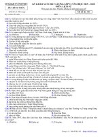 Đề khảo sát chất lượng Lịch sử 12 năm học 2019 - 2020 sở GD&ĐT Vĩnh Phúc - THI247.com