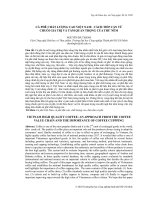 VIETNAM HIGH QUALITY COFFEE: AN APPROACH FROM THE COFFEE VALUE CHAIN AND THE IMPORTANCE OF COFFEE CUPPPING