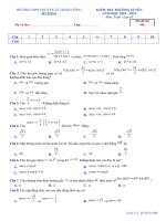 Đề kiểm tra thường xuyên môn toán lớp 10 năm học 2018-2019 trường THPT Chuyên lê thánh tông mã đề 666 | Toán học, Lớp 10 - Ôn Luyện