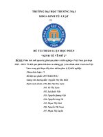 (Đề tài thảo luận) phân tích mối quan hệ giữa lạm phát và thất nghiệp ở việt nam giai đoạn 2015 – 2019  từ kết quả phân tích hãy đưa ra những gợi ý cho chính sách vĩ mô của việt nam trong giai đoạn tiếp theo nhằm giảm tỷ lệ