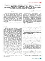 XÂY DỰNG NÔNG THÔN MỚI GẮN VỚI THỰC TRẠNG VĂN HÓA – XÃ HỘI CỦA NGƯỜI KHMER Ở TỈNH TRÀ VINH