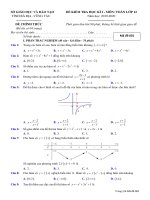 Đề thi học kì 1 môn Toán lớp 12 sở GD&ĐT Bà Rịa Vũng Tàu năm 2019 2020