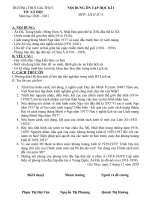 ĐỀ CƯƠNG ÔN TẬP HỌC KÌ I MÔN: LỊCH SỬ