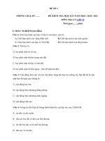 bo de thi hoc ki 1 mon dia ly lop 10 