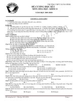 Đề cương ôn tập kì 1 lớp 12 môn Hóa 2020 - THPT Xuân Đỉnh