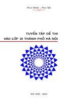 TUYỂN TẬP ĐỀ THI VÀO LỚP 10 THÀNH PHỐ HÀ NỘI