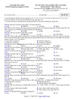 Đề thi thử tốt nghiệp THPT môn Hóa học năm 2020 sở GD&ĐT tỉnh Bắc Ninh - THI247.com