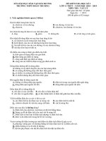 Đề thi HK1 Vật lý 11 năm 2018 – 2019 trường THPT Đoàn Thượng – Hải Dương