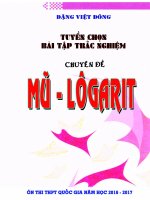 Bài tập trắc nghiệm chuyên đề mũ và logarit - Đặng Việt Đông | Toán học, Lớp 11 - Ôn Luyện