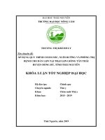 (Khóa luận tốt nghiệp) - Áp dụng quy trình chăm sóc, nuôi dưỡng và phòng trị bệnh cho đàn lợn tại trại lợn giống Tân Thái, huyện Đồng Hỷ, tỉnh Thái Nguyên