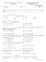 Đề kiểm tra thường xuyên môn toán lớp 10 năm học 2018-2019 trường THPT Chuyên lê thánh tông mã đề 444 | Toán học, Lớp 10 - Ôn Luyện