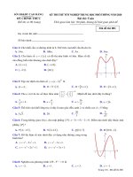 Đề thi thử tốt nghiệp THPT năm 2020 môn Toán sở GD&ĐT Cao Bằng